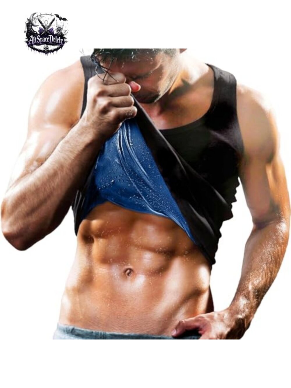 Men's Sauna Vest Waist Trainer Sleeveless Sweat Suit Compression Tank Top